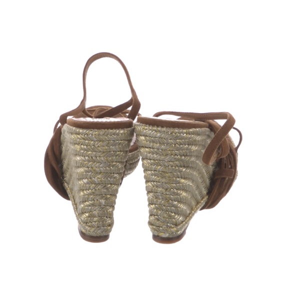 Aquazurra Brown Wedge Espadrilles - Picture 4 of 5